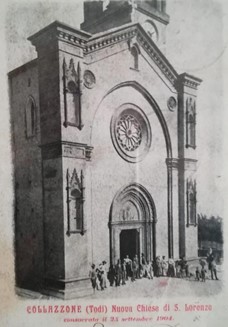 Cartolina dell'inaugurazione della Chiesa di San Lorenzo – foto del 1904